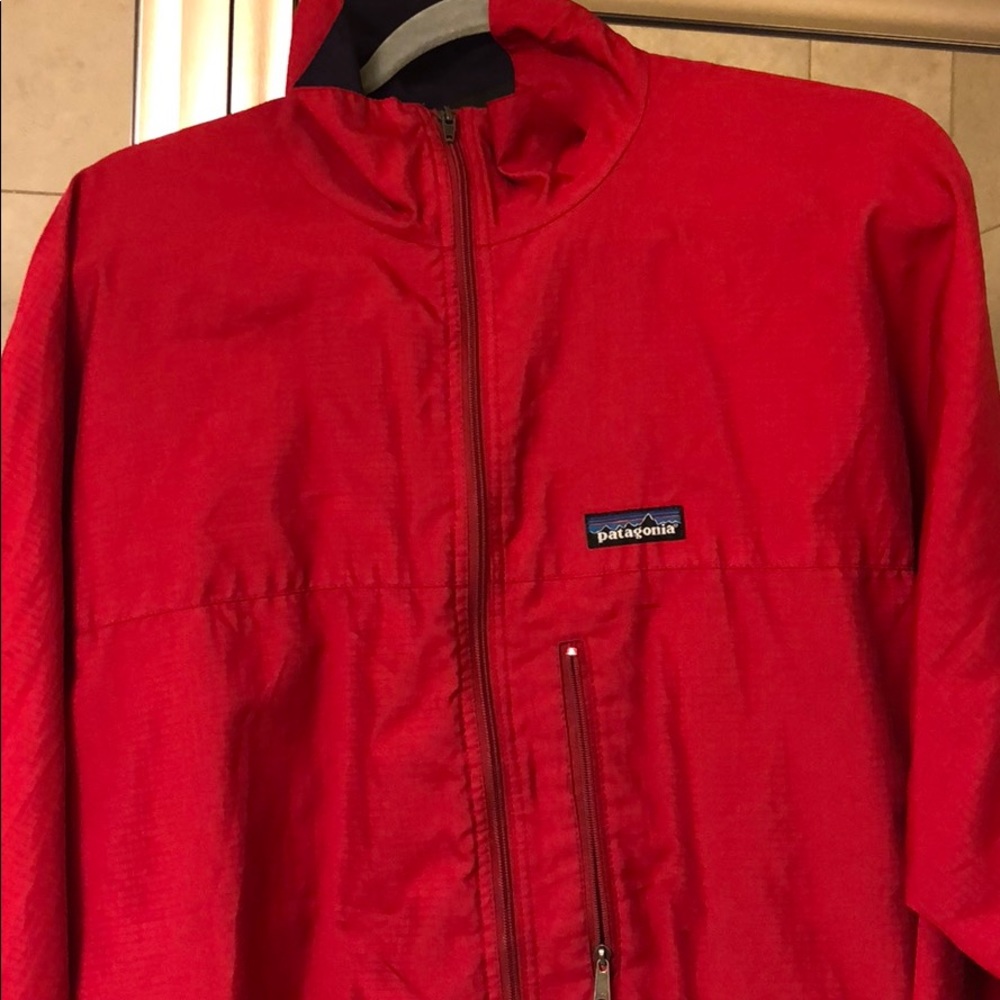 Red Patagonia windbreaker!
